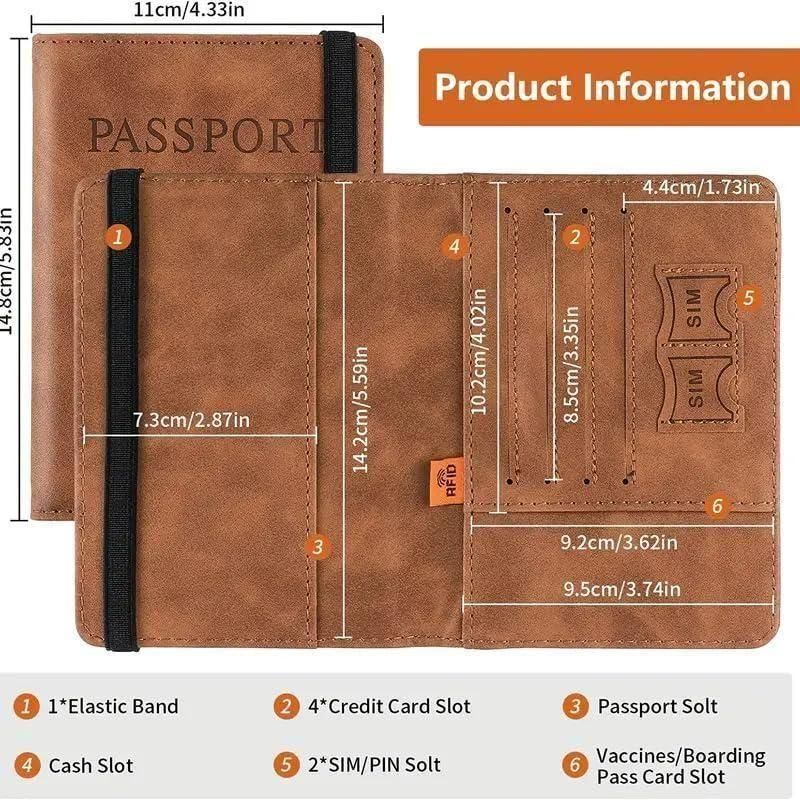 PU Leather Travel Document Holder for Men & Women - APEXPRIME