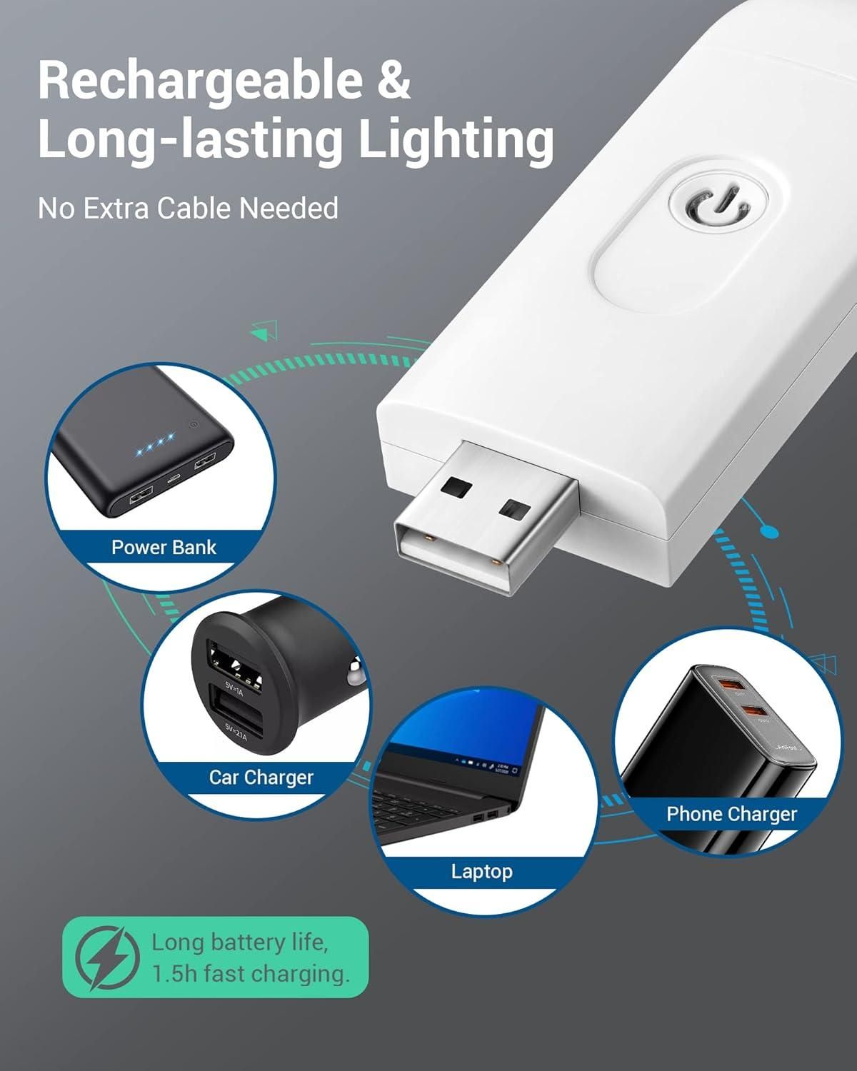 Book Reading Light With Brightness Adjustable For Eye-Protection [Rechargeable] - APEXPRIME