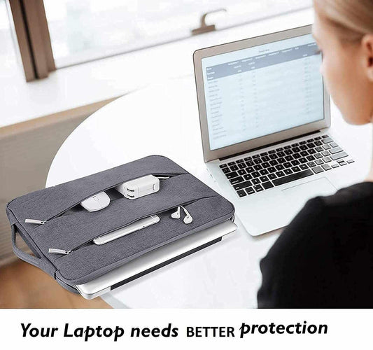 Sleek Nylon Fabric Laptop Bag Cover with inner Fur Cushion material - APEXPRIME